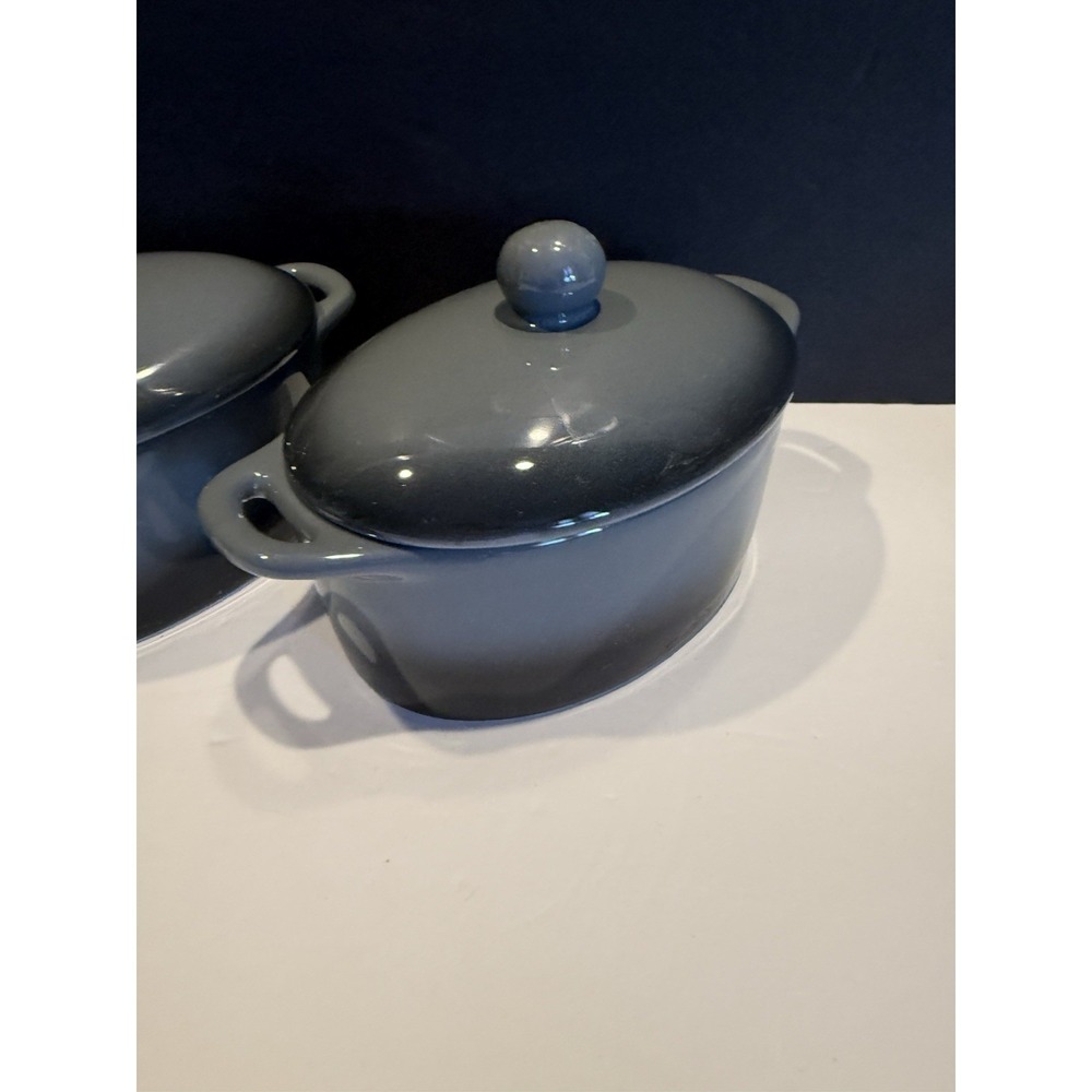 Temptations by Tara Ombre Gray Mini Covered Casserole Bakers Set of 3